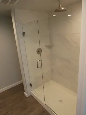 Transparent Shower Enclosures — Window Installation & Replacement project by Solarium/Skylight Inc