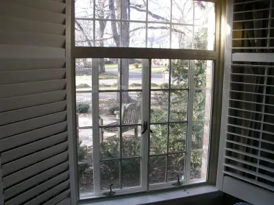 Light-Colored Window Shutters for Interiors — Window Installation & Replacement project by Air Flo Window Contracting