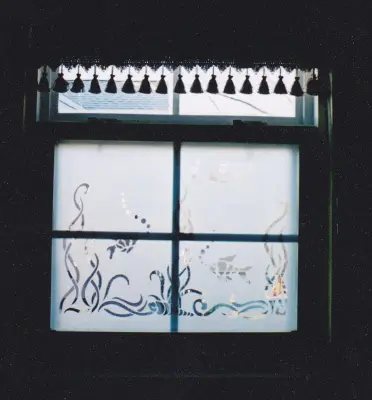 Bathroom Window Privacy Etching for Home Decor — Window Installation & Replacement project by SOUTHROAD ENTERPRISES Dba SOUTHROAD GLASS ETCHING