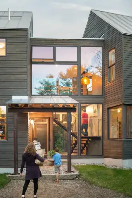 Ben's Barn - Contemporary New England Farmhouse by Marvin Design Gallery By Eldredge Lumber
