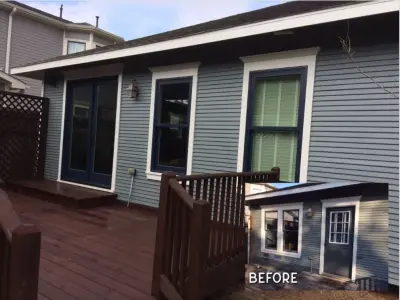 Updated Windows, Doors, Custom Trim, and Freshly Stained Deck — Window Installation & Replacement project by FRS Windows & Doors