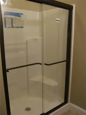 Transparent Shower Enclosures — Window Installation & Replacement project by Viking Glass Company INC.