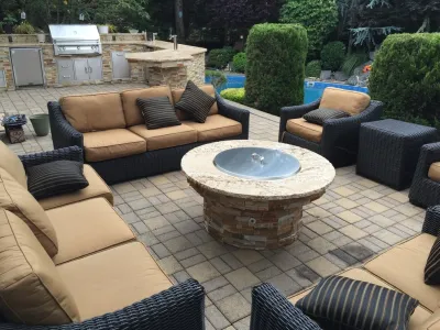 Custom Outdoor Kitchen & Fire Pit by Outdoor Living Of NJ