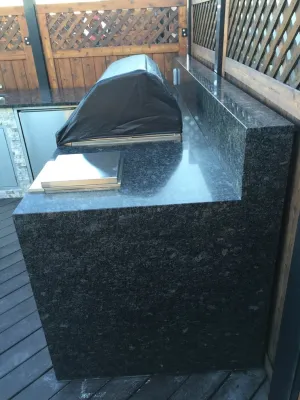 Hoboken Black Top Modern Rooftop Kitchen — Landscape Design project by Outdoor Living Of NJ in Hoboken