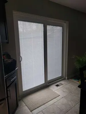 Interior Blinds for Patio Doors — Window Installation & Replacement project by Zen Windows Detroit