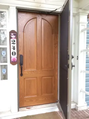 Pella Wooden Entrance Door — Window Installation & Replacement project by Patrick Sullivan - Pella Of Western New York