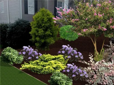 Simpsonville Front Yard — Landscape Design project by Outerior Design