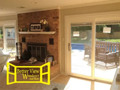 Blinds-integrated Sliding Door — Window Installation & Replacement project by Better View Windows And More, LLC