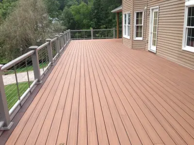 SML Curved Staircase Deck — Window Installation & Replacement project by Elegant Exteriors By TBS, LLC