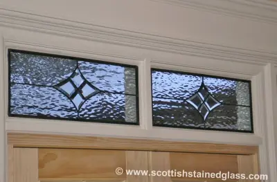 Transom Colored Glass — Window Installation & Replacement project by Stained Glass San Antonio