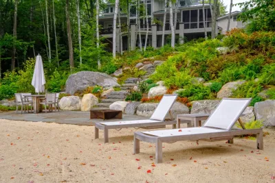 Lake Front Beach Design by Pellettieri Associates, Inc.