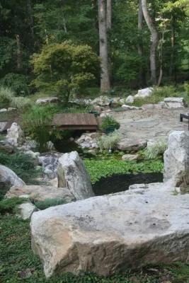 The Double Waterfall Garden — Landscape Design project by Peter Bochenek And Associates, Inc. in Chapel Hill
