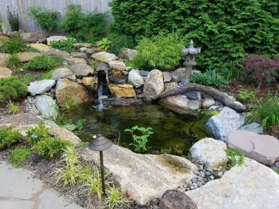 West Chester 11'x11' Water Garden with 25' Stream — Landscape Design project by Pezzotti Brothers Landscaping & Tree Service, Inc in West Chester