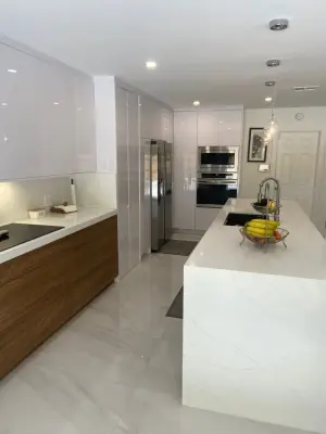 Kitchen Renovation - new cabinetry, surfaces, and additional features — Kitchen Remodeling project by DL Flooring & Design