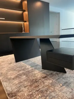 Elegant Workspace - Tailored Cabinets and Desk — Kitchen Remodeling project by DL Flooring & Design