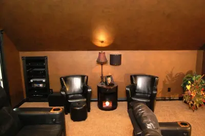 Attic Transformation into Media Room by CMI Construction