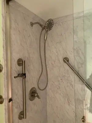 Bathtub to Shower Transformation (Before & After) — Kitchen Remodeling project by Five Star Bath Solutions Of Oak Brook