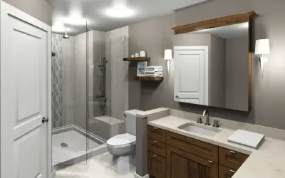 Briar Modern Bathroom Upgrade by Rock Solid Renovations