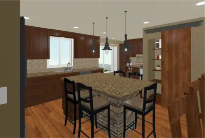 Rustic Kitchen Renovation Concept Illustrations — Kitchen Remodeling project by DC Strategies, LLC