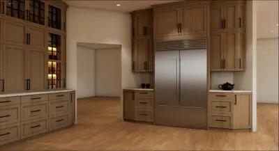 Cohesive Culinary Space: Cozy Wood, Light Quartz, and Textured Details — Kitchen Remodeling project by Your Life Design LLC