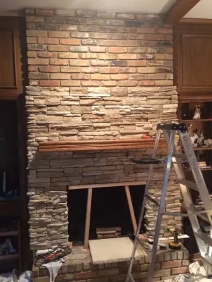 Fireplace Transformation — Kitchen Remodeling project by MHR Construction
