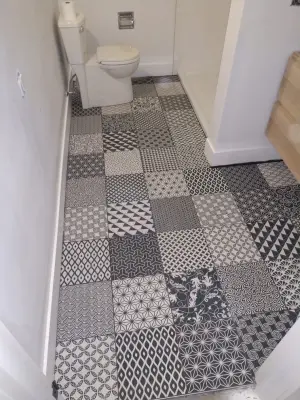 Forrest Hills Dual Bathroom Renovation — Kitchen Remodeling project by Vada Contracting Llc