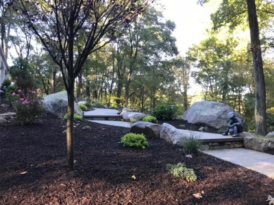 Woodbridge Rustic Landscape — Landscape Design project by POPEL Landscaping And Design, LLC in Woodbridge