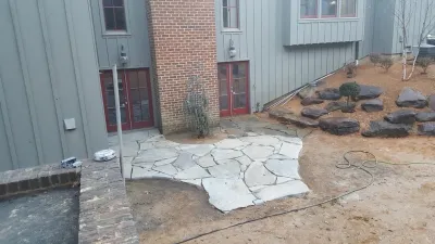 Boulder Walls, Patio and Sport Court — Landscape Design project by Pots & Plants in Great Falls