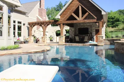 Outdoor Pool, Pavilion, & Patio — Landscape Design project by Poynter Landscape Architecture & Construction