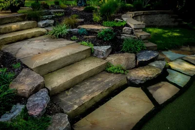 Warson Woods MO- Flagstone Patio & Golf Green — Landscape Design project by Poynter Landscape Architecture & Construction