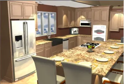 Classic Maple Kitchen Featuring a Spacious Island — Kitchen Remodeling project by Leatherman Supply Inc