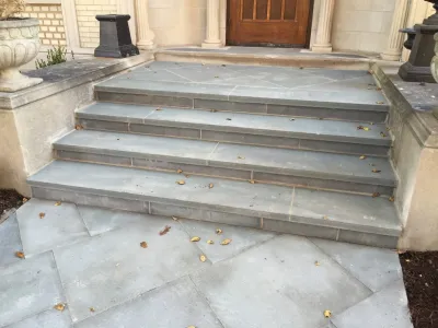 Elegant Bluestone Walkway on 45 Rotation — Landscape Design project by Prairie Path Group