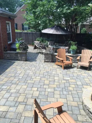 Raised Terrace Patio by Premiere Landscape Design
