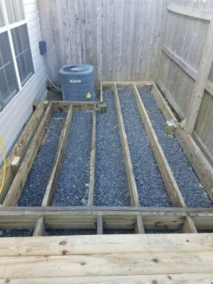 Townhouse deck — Landscape Design project by Premiere Landscape Design in Chesapeake