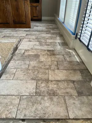 Basement renovation featuring a new backsplash and complete flooring update — Kitchen Remodeling project by EON Construction