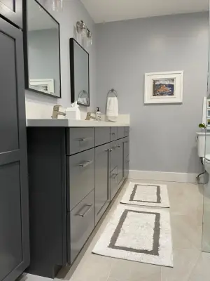 Condominium Bathrooms at State Street by Castle Construction Of Santa Barbara