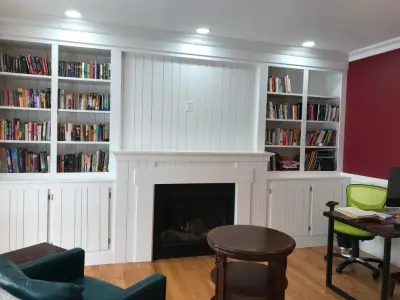 Manlius Kitchen, Dining Area, and Library Renovation by Mark Frateschi Design Build