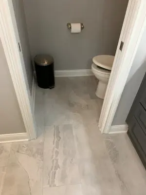 Master bathroom featuring a walk-in shower — Kitchen Remodeling project by All Over IT Renovations