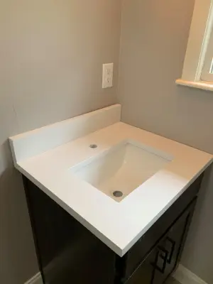 Absolute White Quartz — Kitchen Remodeling project by HD Granite