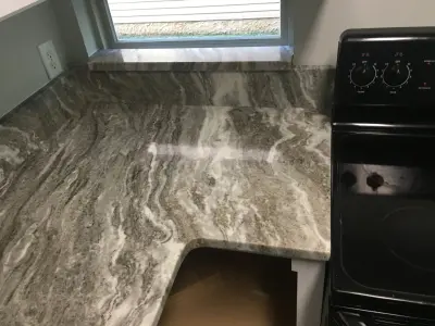 Fantasy Brown Stone Countertops — Kitchen Remodeling project by HD Granite