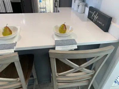 Absolute White Quartz — Kitchen Remodeling project by HD Granite