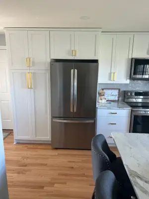 Two-Tone Cabinets Kitchen Renovation Completed by Kitchen Solvers Of Eau Claire