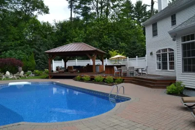 Saratoga Springs outdoor living — Landscape Design project by Redbud Development