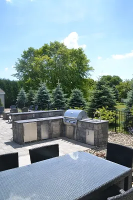 Glenmont Outdoor Kitchen & Patio — Landscape Design project by Redbud Development