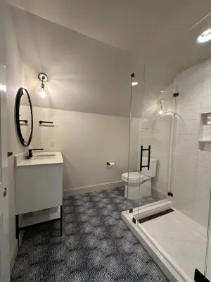 Enhancing the Warmth of a Guest Bathroom — Kitchen Remodeling project by James C Schell LLC