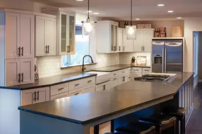 Lake View Kitchen at Maple Grove by Neighborhood Building & Remodeling Co.
