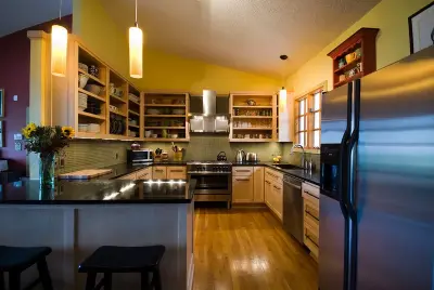 Contemporary Kitchen - Universal Open Shelving — Kitchen Remodeling project by New Creations Custom Kitchen And Bath