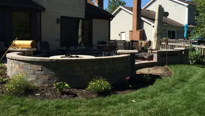 Firepit Patio — Landscape Design project by Ringers Landscape Services, Inc.