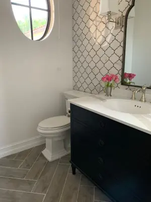 Miami FL Powder Room Renovation — Kitchen Remodeling project by All Wood Kitchens & Closets