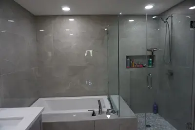 Soft Purple and Pink Master Bathroom Renovation — Kitchen Remodeling project by Amos Tile LV